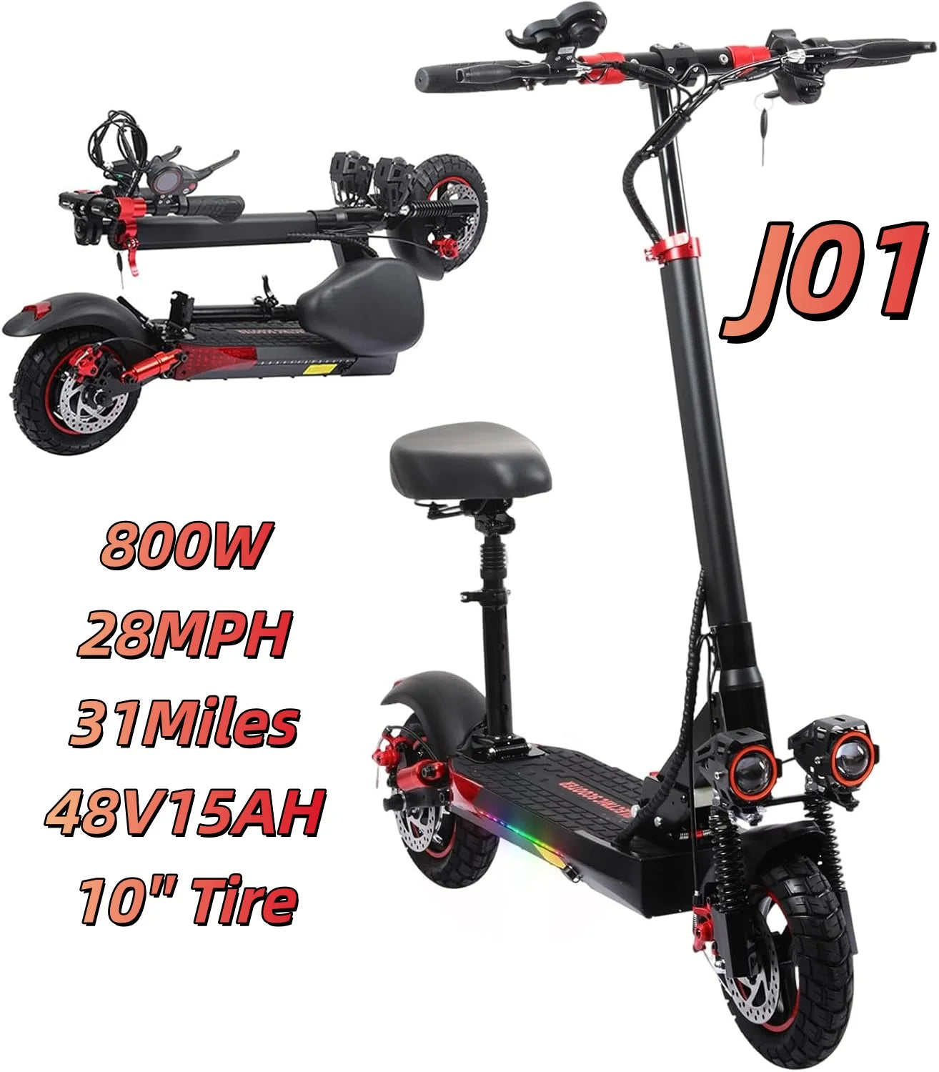 Eoeotwo 1200W Foldable Off Road Electric Scooter With Long Range