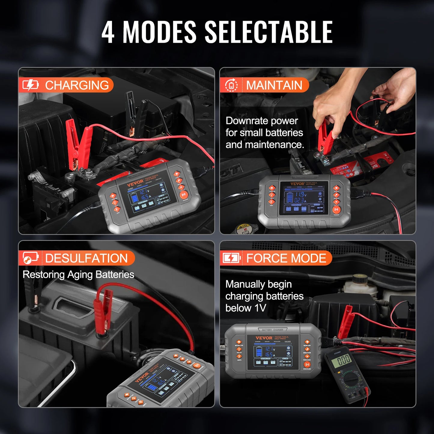 SucceBuy 20A Smart Battery Charger LiFePO4 AGM GEL SLA Batteries