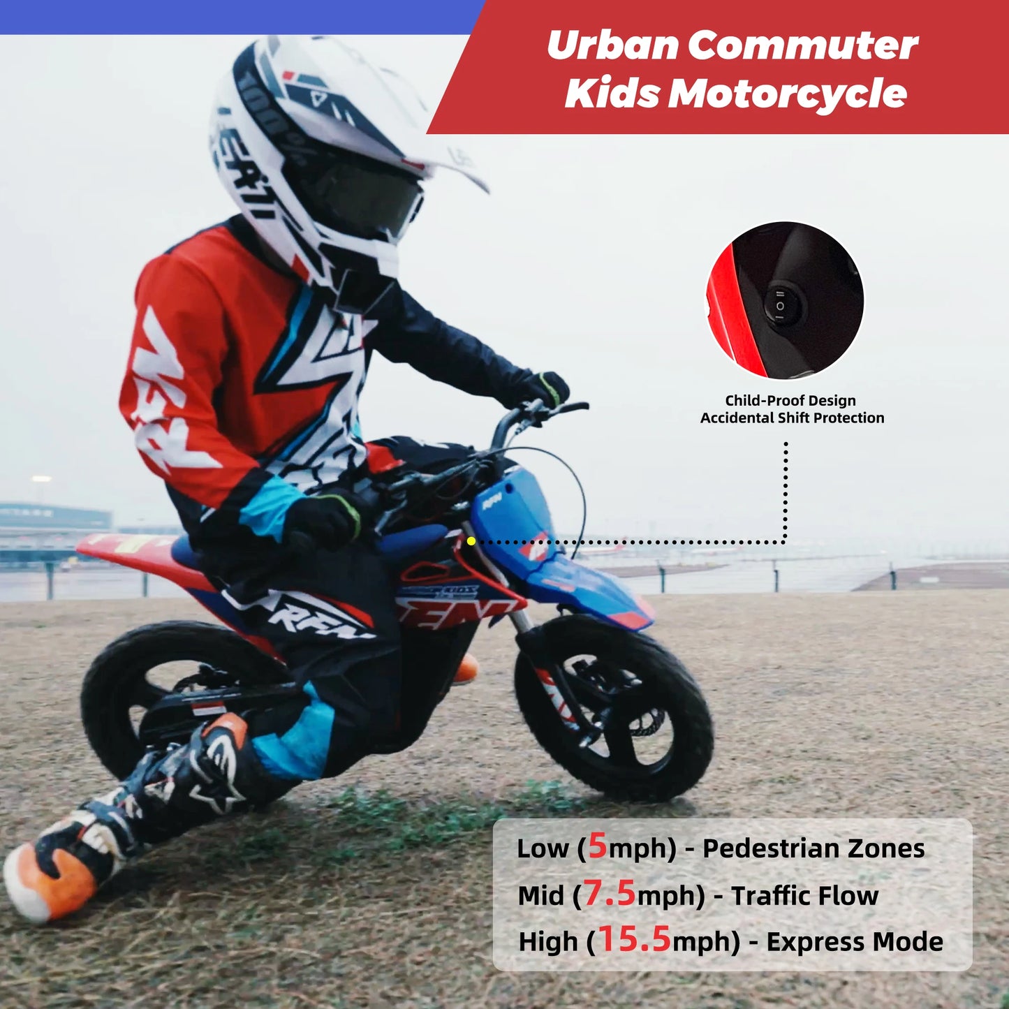 RFN Warrior Kids Electric Dirt Bike With Multi Speed Settings