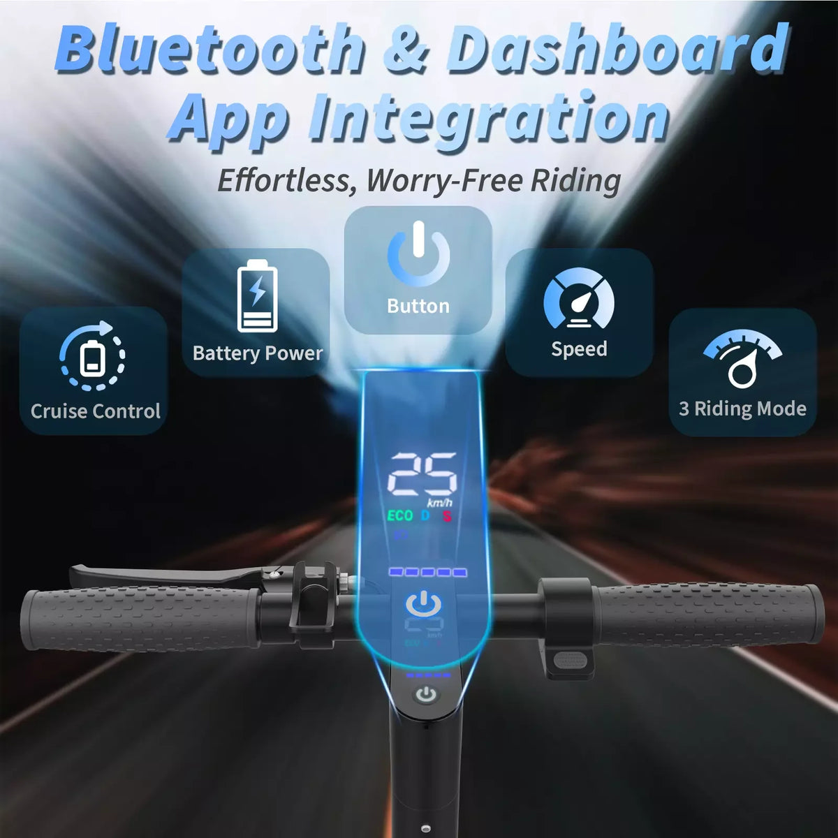 Ladped 350W Electric Scooter With Dual Suspension And Smart Control