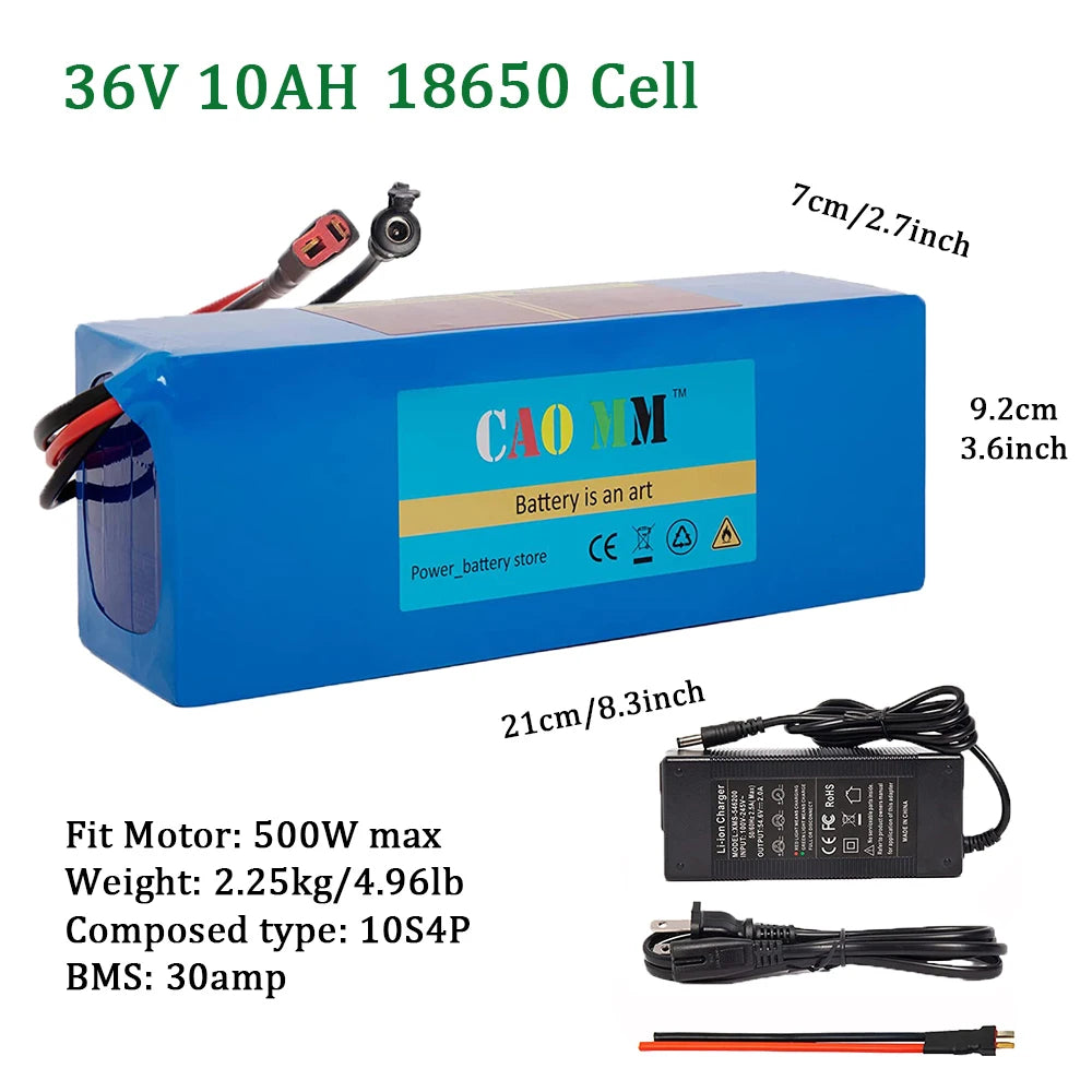 Cao Mm 36V 48V Ebike Battery 10-20Ah Electric Bicycle Scooter