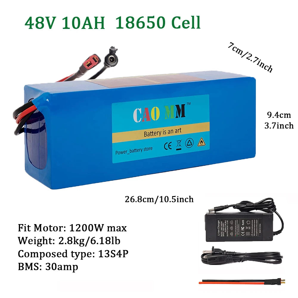 Cao Mm 36V 48V Ebike Battery 10-20Ah Electric Bicycle Scooter