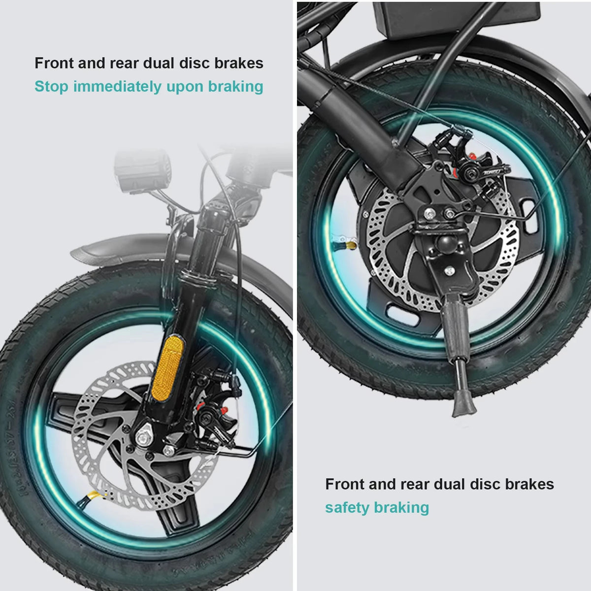 Terrosor 560W Folding Electric Bike With Detachable Battery