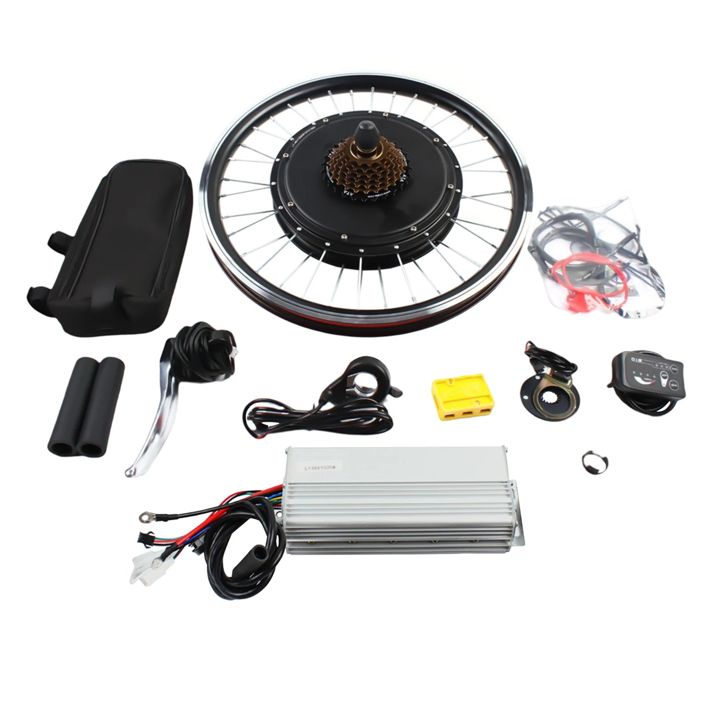 E-Bike Rear Wheel Conversion Kit 48V 1000W With LED Display