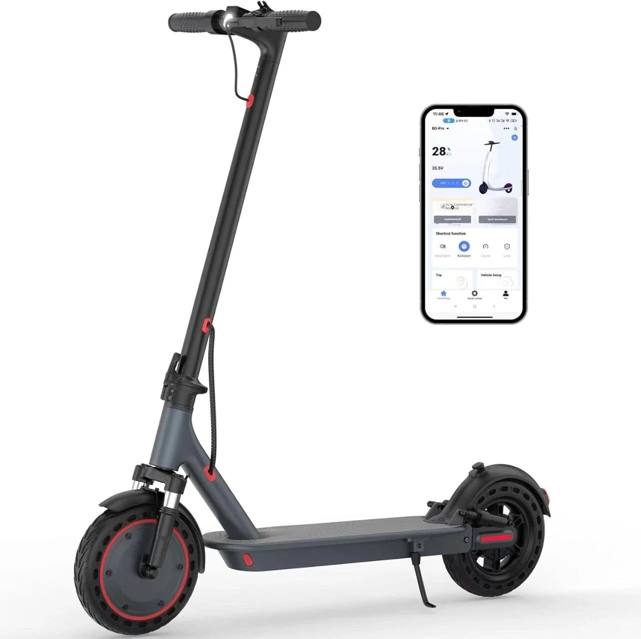 AOVOPRO 500W Folding Electric Scooter With Smart App Control