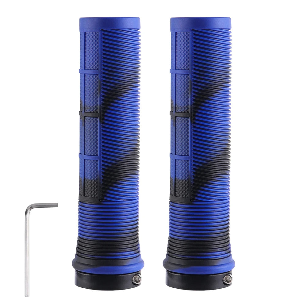 Shock Absorbing MTB Handlebar Grips Anti-Slip Rubber Aluminum Cycling Bike