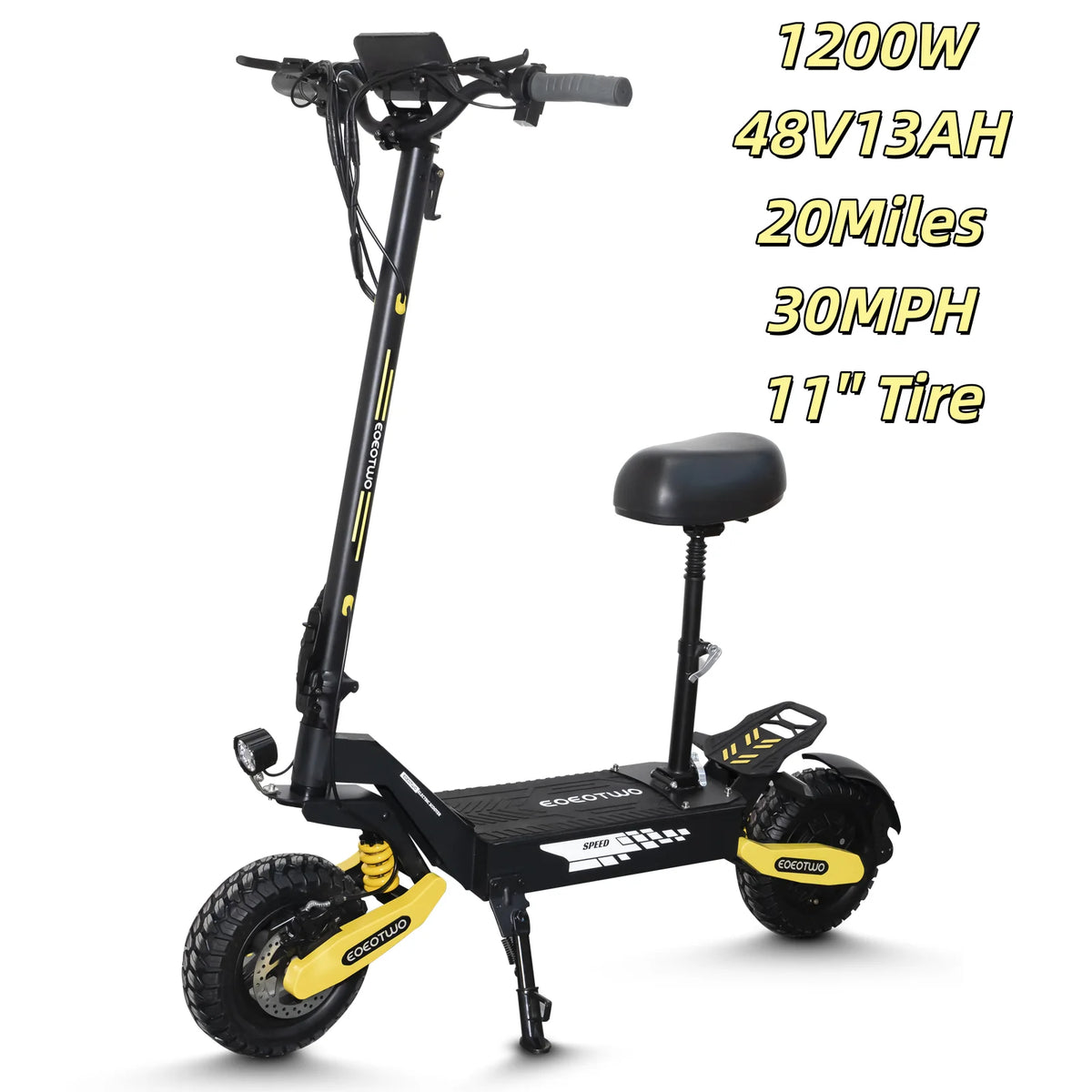 Eoeotwo 1200W Foldable Off Road Electric Scooter With Long Range