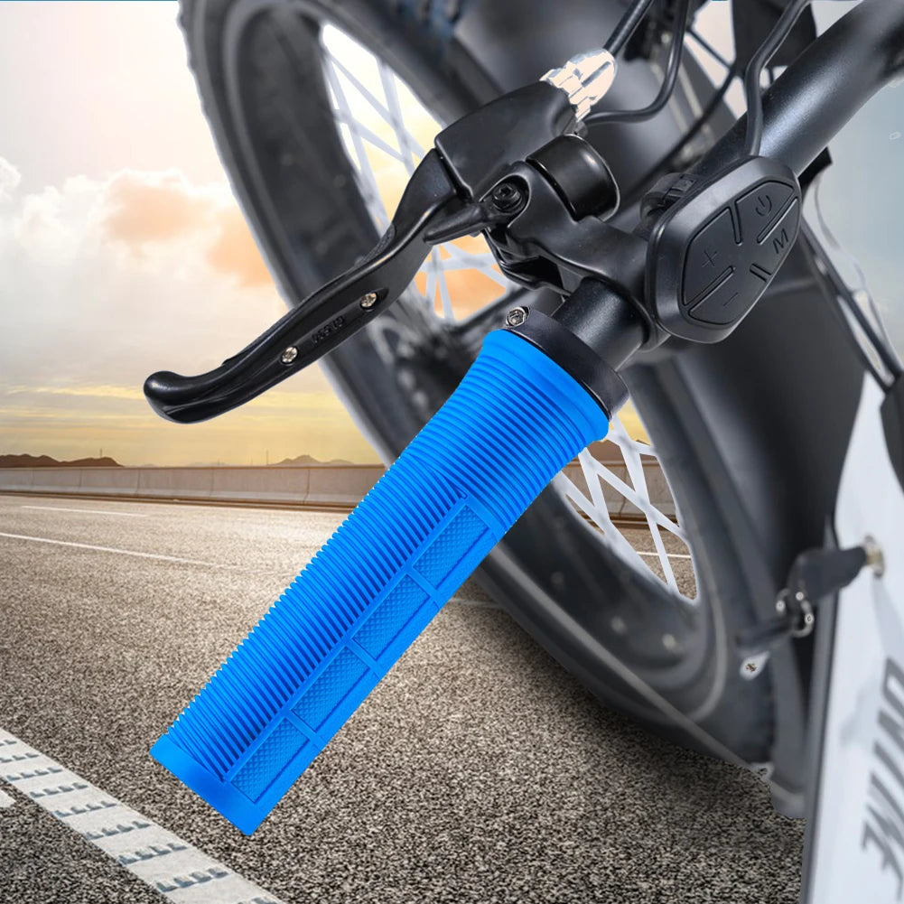 Shock Absorbing MTB Handlebar Grips Anti-Slip Rubber Aluminum Cycling Bike