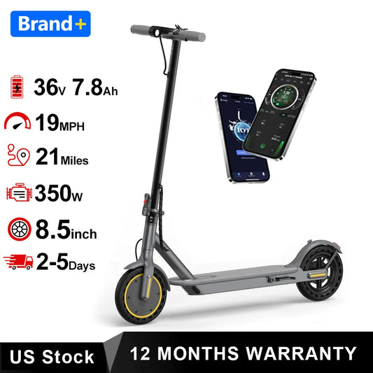 Aovopro Electric Scooter App Control Solid Tire Dual Brakes