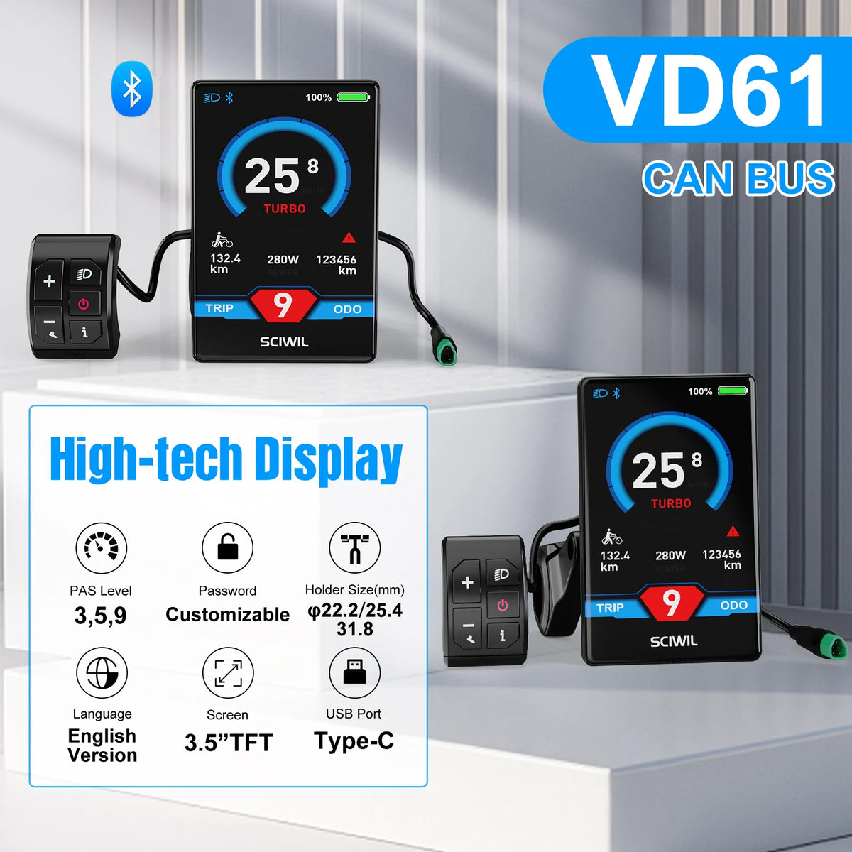 Varstrom Bluetooth Can Display Electric Bike Computer Bafang Motors