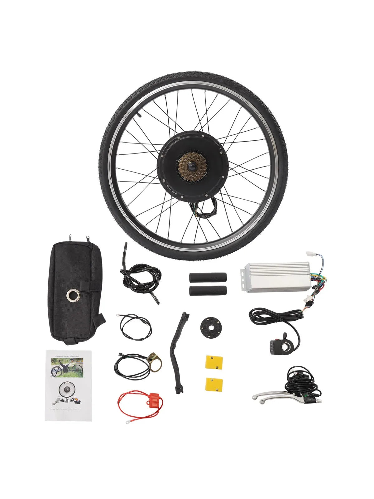 Bymaocar 48V 1000W Brushless Electric Bike Rear Wheel Conversion Kit