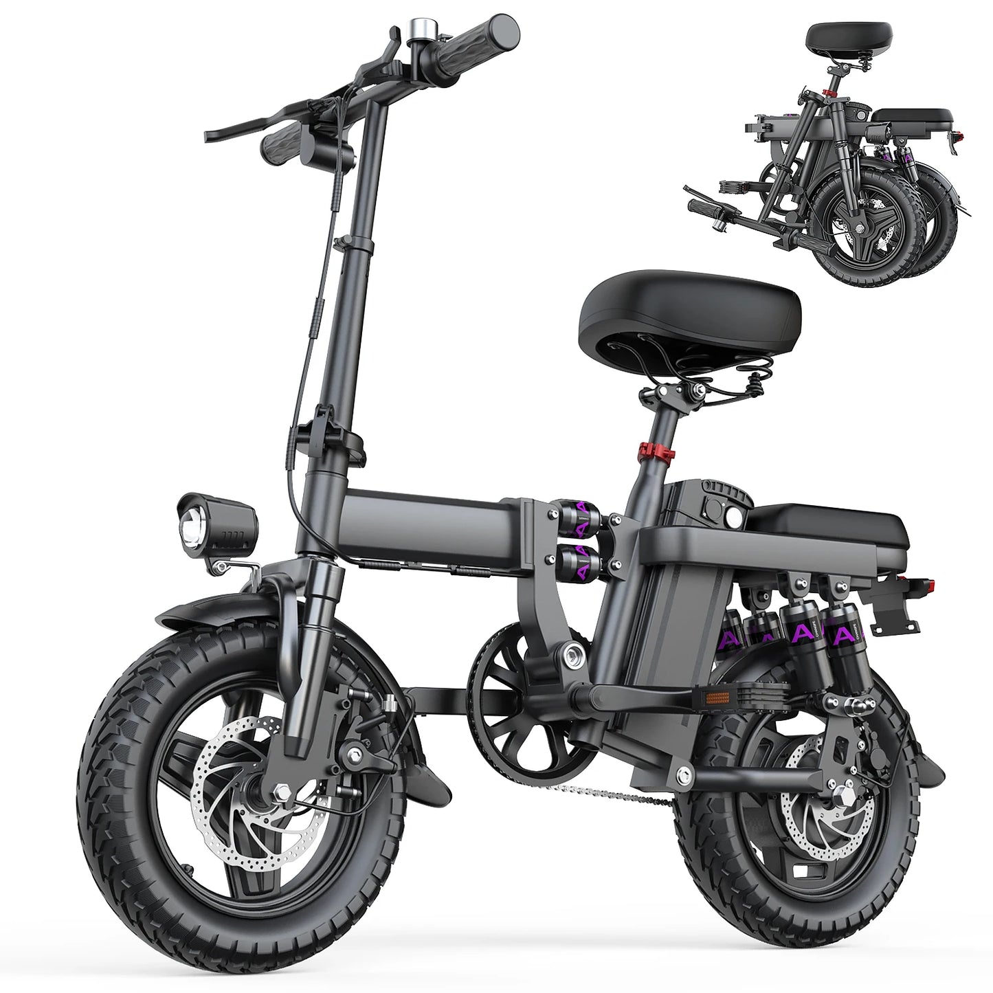 UPlee GE5 Folding Electric Bike With 500W Motor And Battery