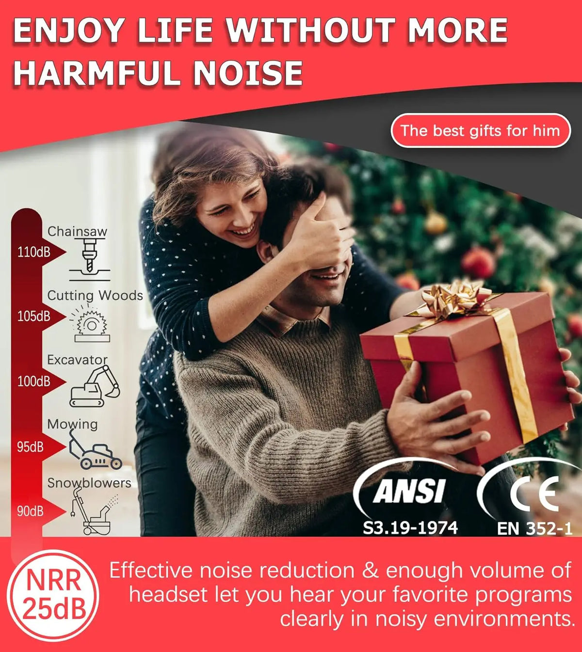 Prohear Bluetooth 5.0 Hearing Protection Earmuffs Safety Rechargeable Headphones