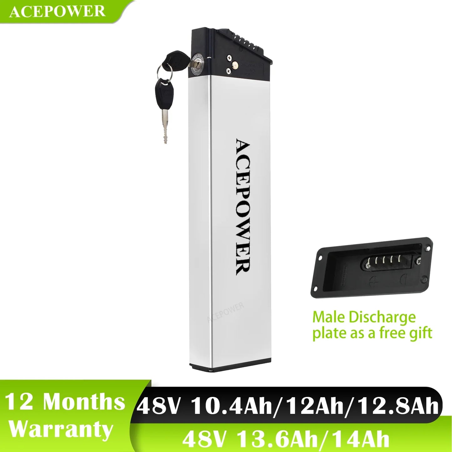 Acebei Power 48V Rechargeable Electric Bike Internal Battery