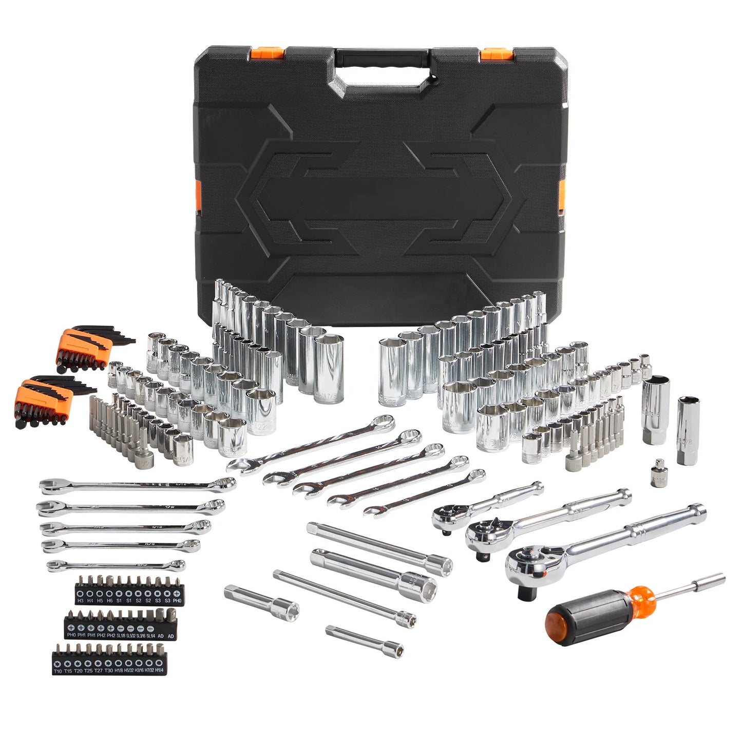 SucceBuy Mechanics Tool Set With Standard And Deep Sockets