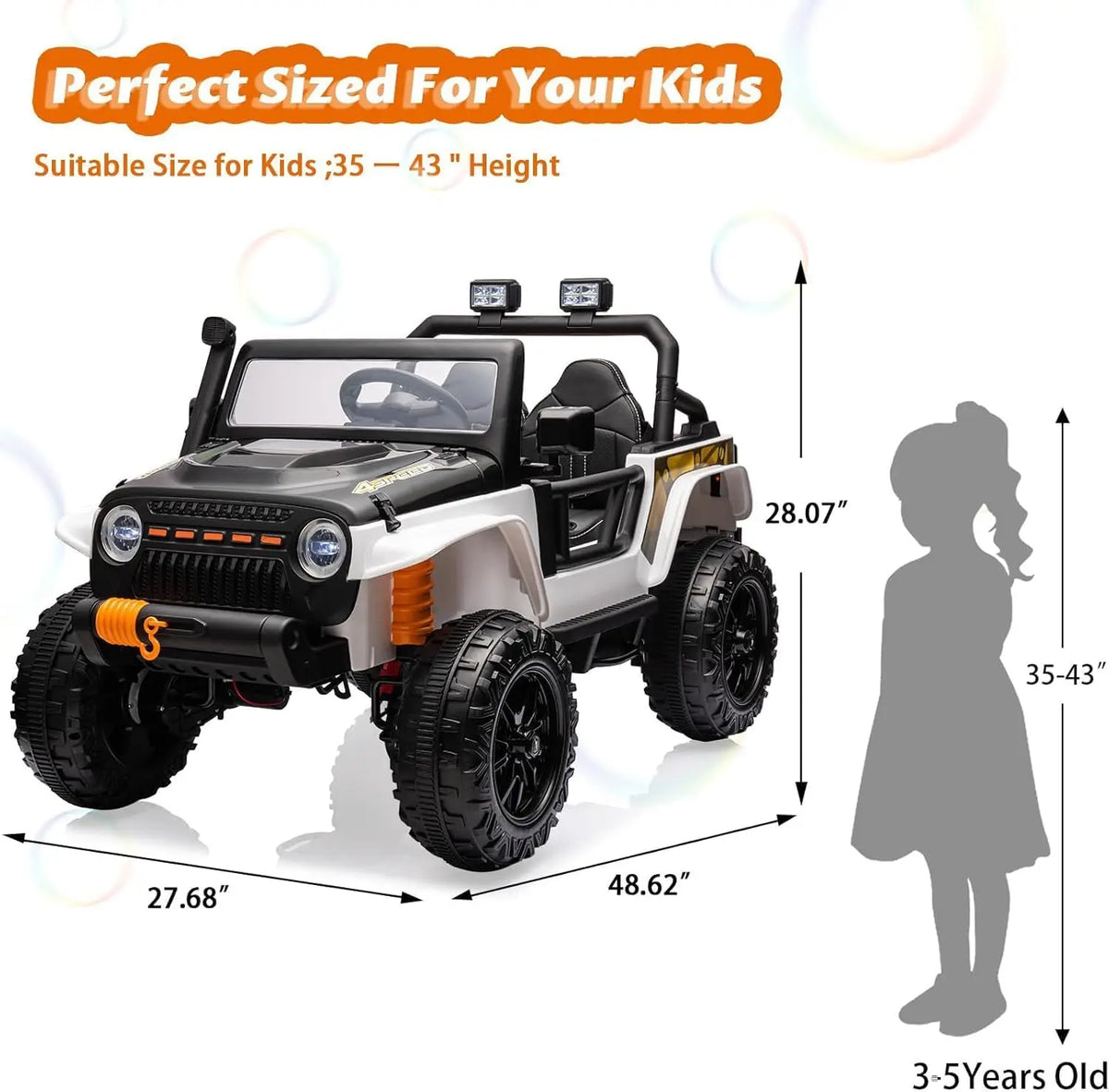 Two Seater Electric Ride On Car For Kids With Remote