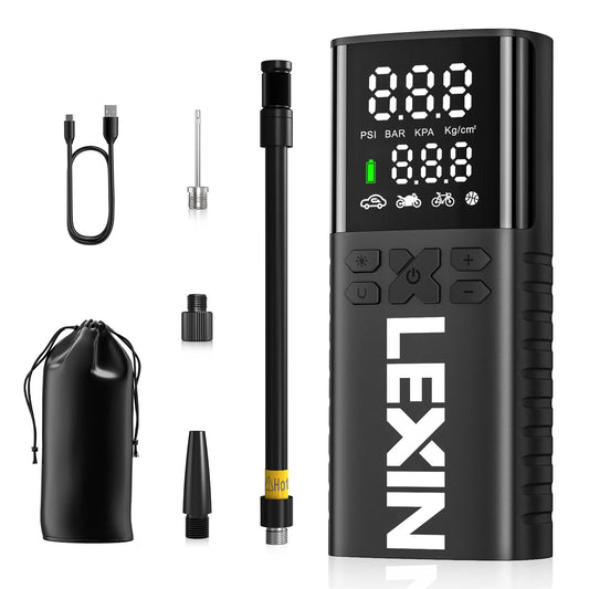 Lexin P4 Smart Air Pump Motorcycle Tire Inflator Digital Display