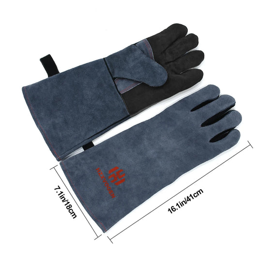 Professional Cow Split Leather Welding And Oven Heat Resistant Gloves