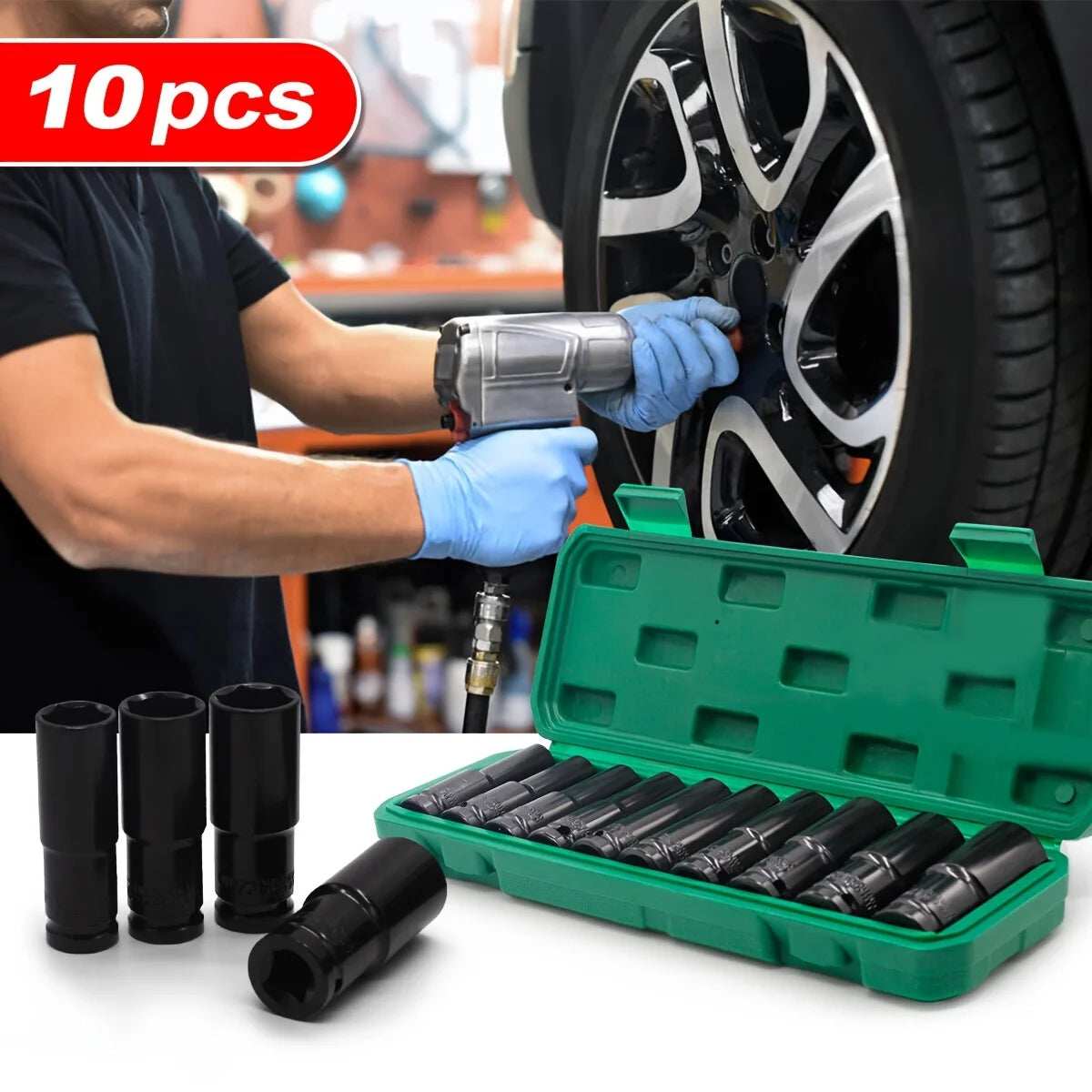 Durable Carbon Steel Impact Wrench Socket Set With Depth Drive