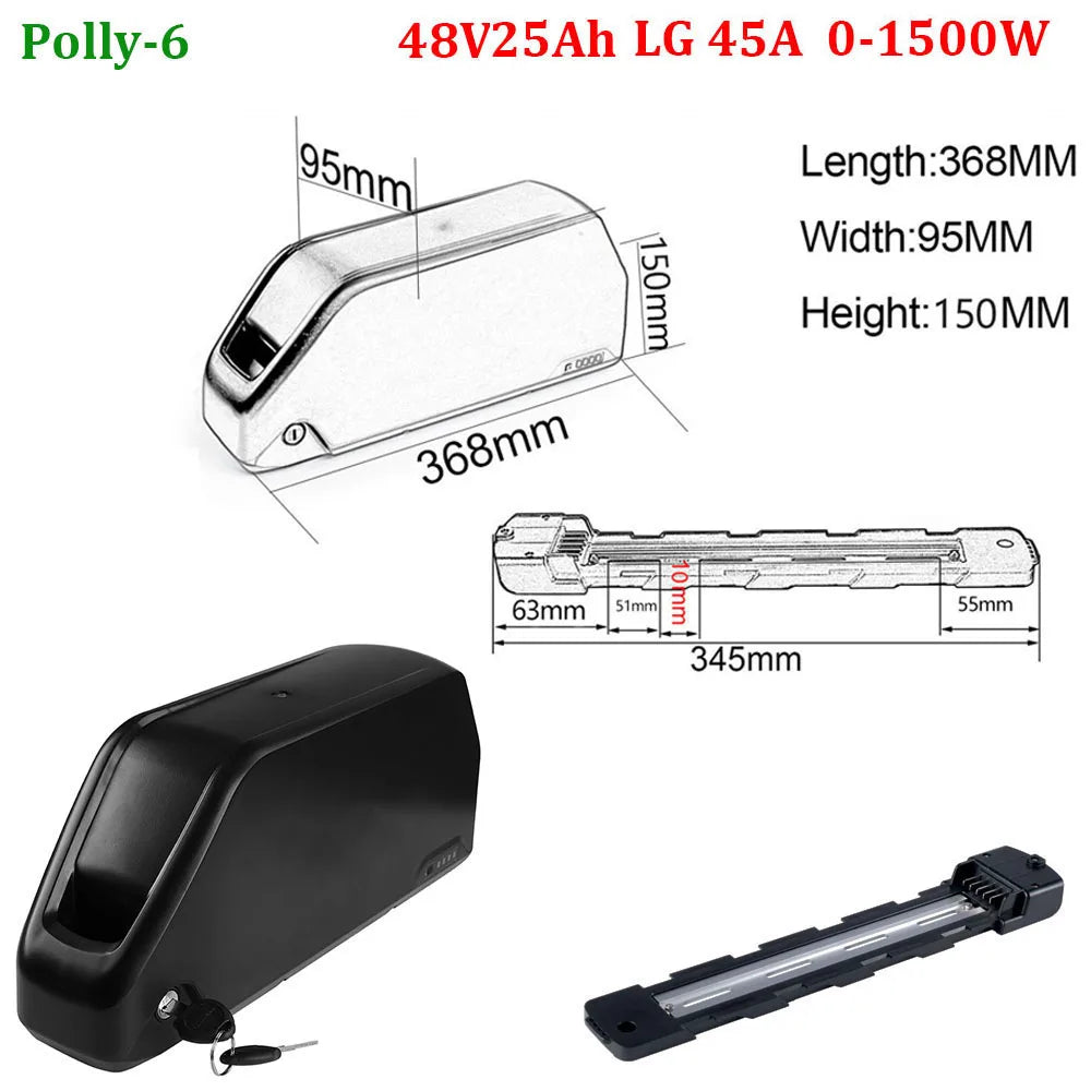 Execyc Ebike Downtube Lithium Battery Pack For 36V 48V