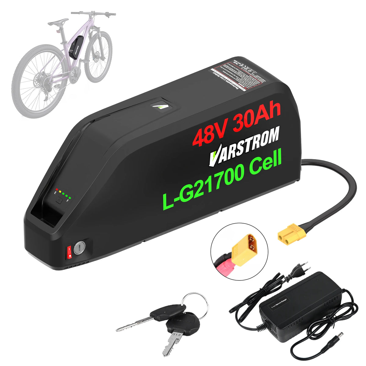 Hailong Down Tube Electric Bike Lithium Ion Battery Pack