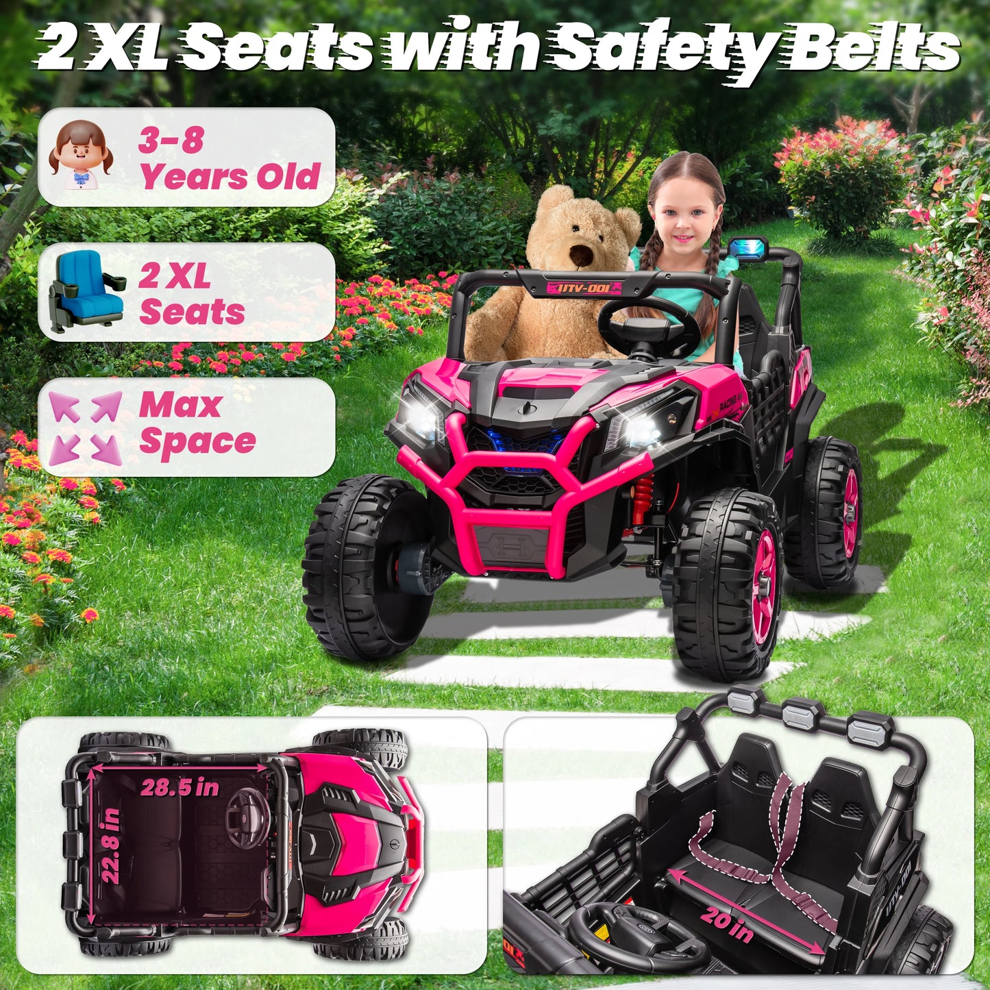 JOYRACER Two Seater Electric Remote Control Off Road Car