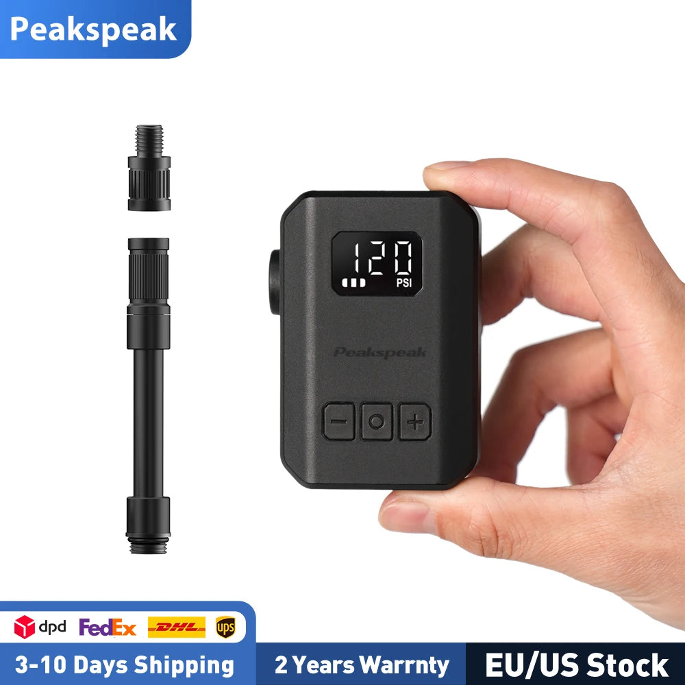 Peakspeak Cordless Electric Bike Pump 120PSI Digital Tire Inflator
