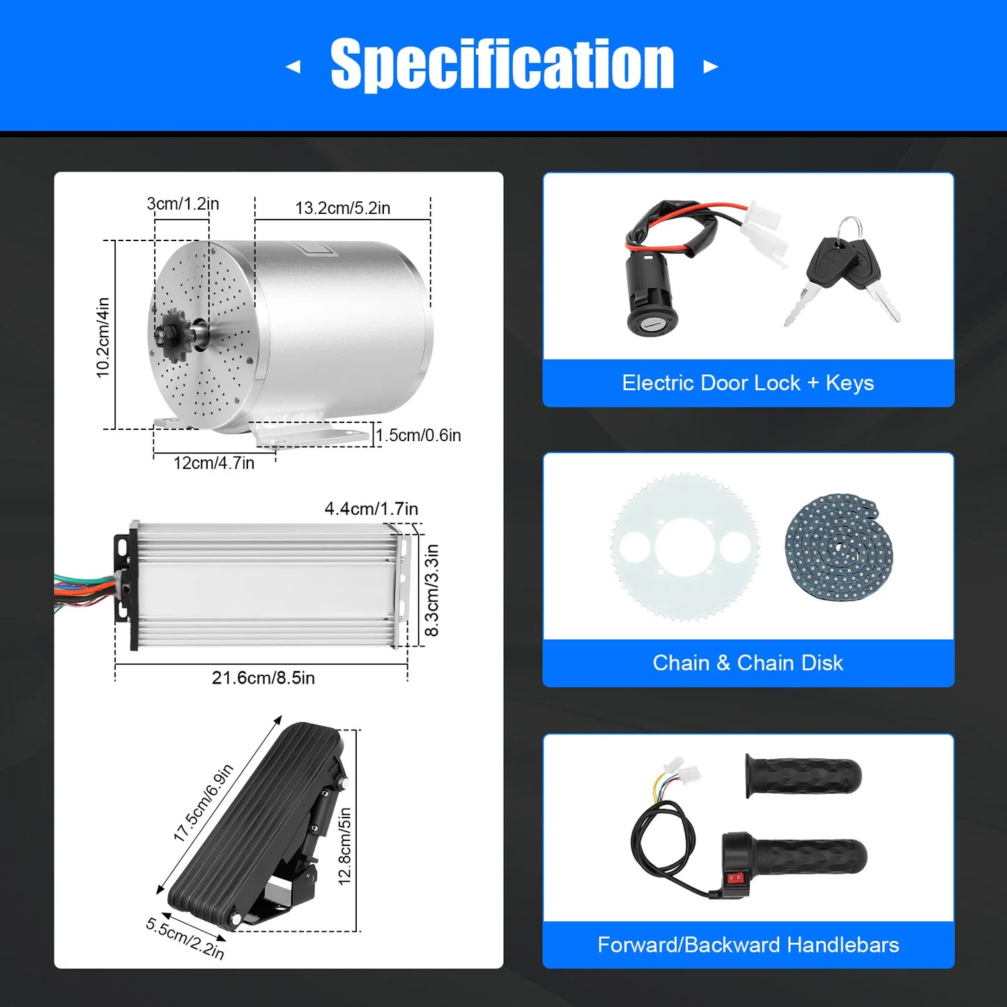 3000W Brushless Motor Conversion Kit For Electric Motorcycle