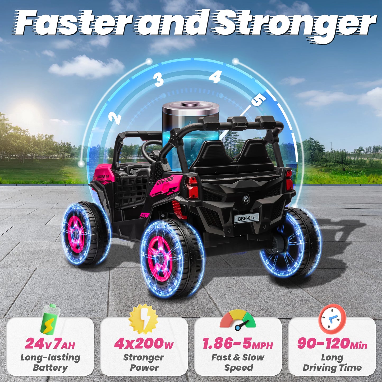 JOYRACER Two Seater Electric Remote Control Off Road Car