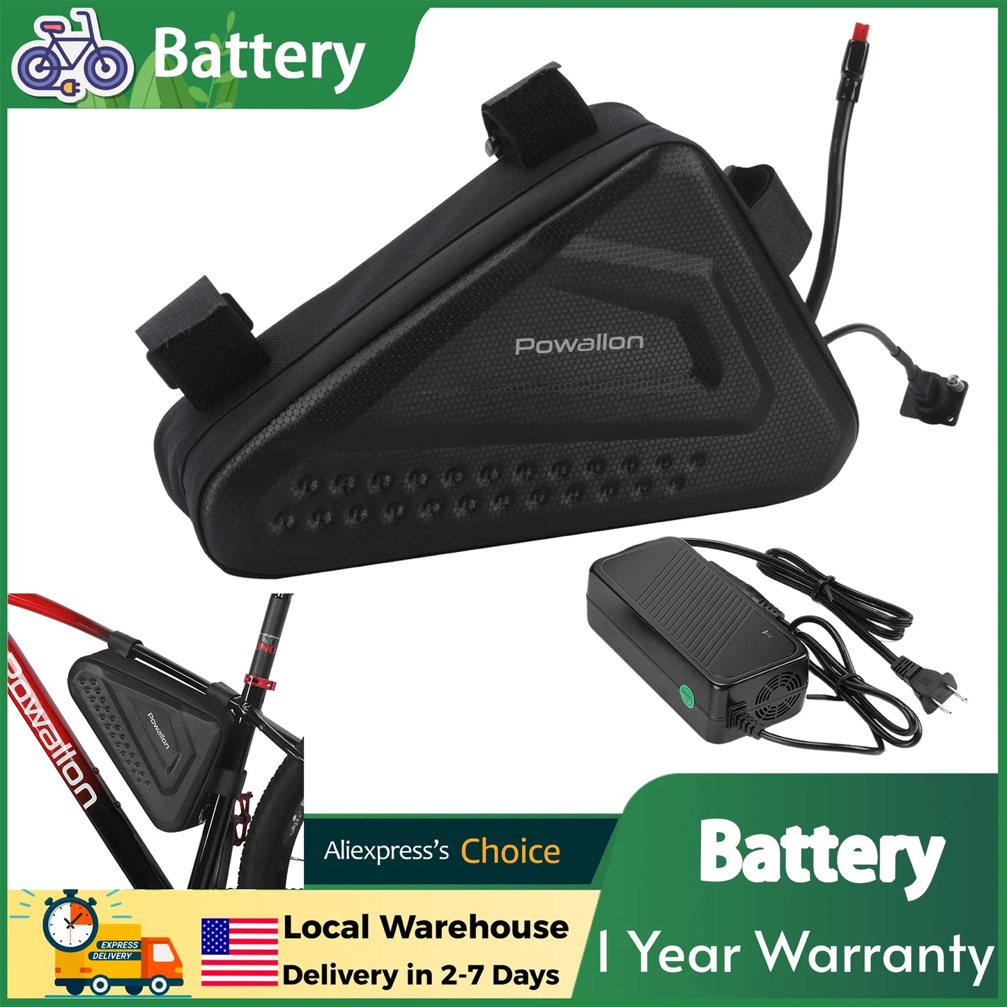 Waterproof Ebike Triangle Battery With Durable Protective Hard Case