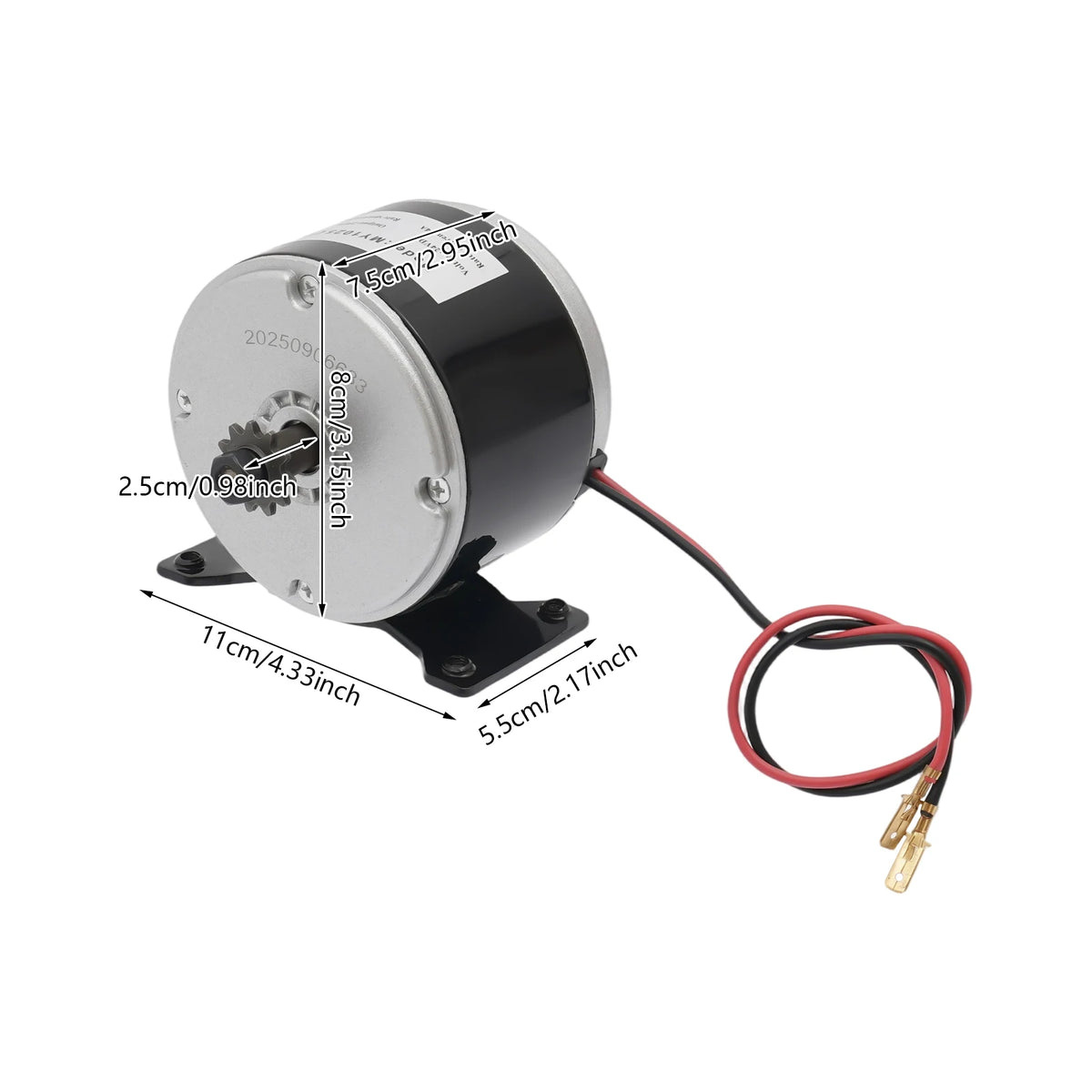 250W 24V Pure Copper Brushed Electric Scooter Motor