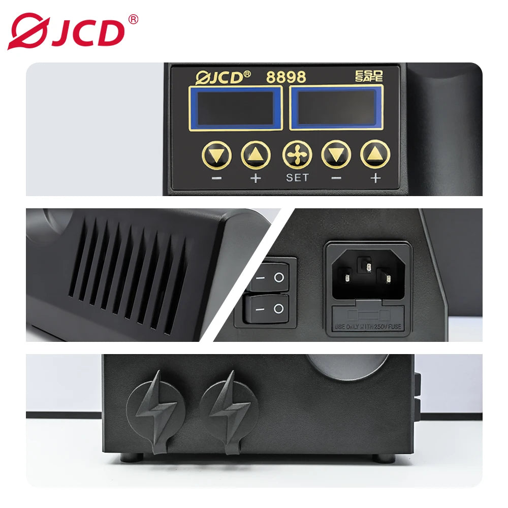 JCD 750W Soldering Station With Hot Air Gun LCD Display