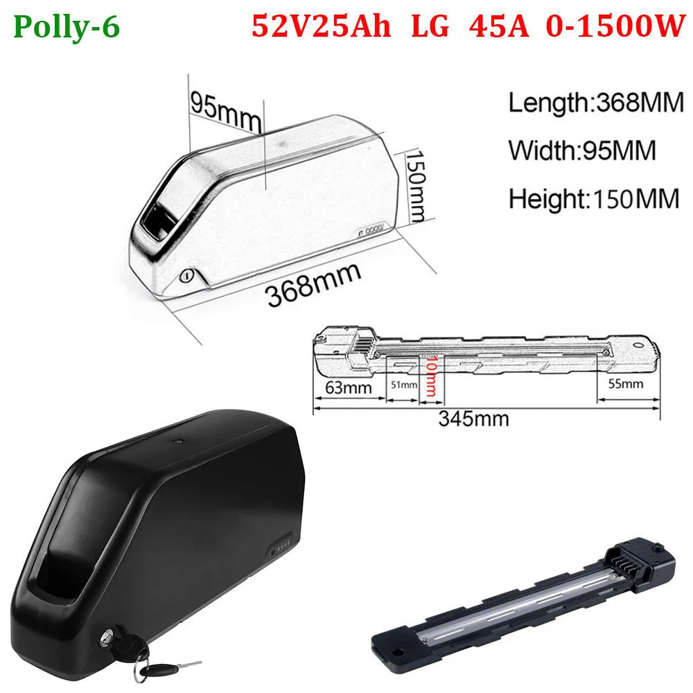 Execyc Ebike Downtube Lithium Battery Pack For 36V 48V