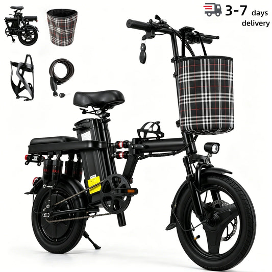 Modern Foldable Electric Bicycle Featuring 500W Motor And Dual Suspension