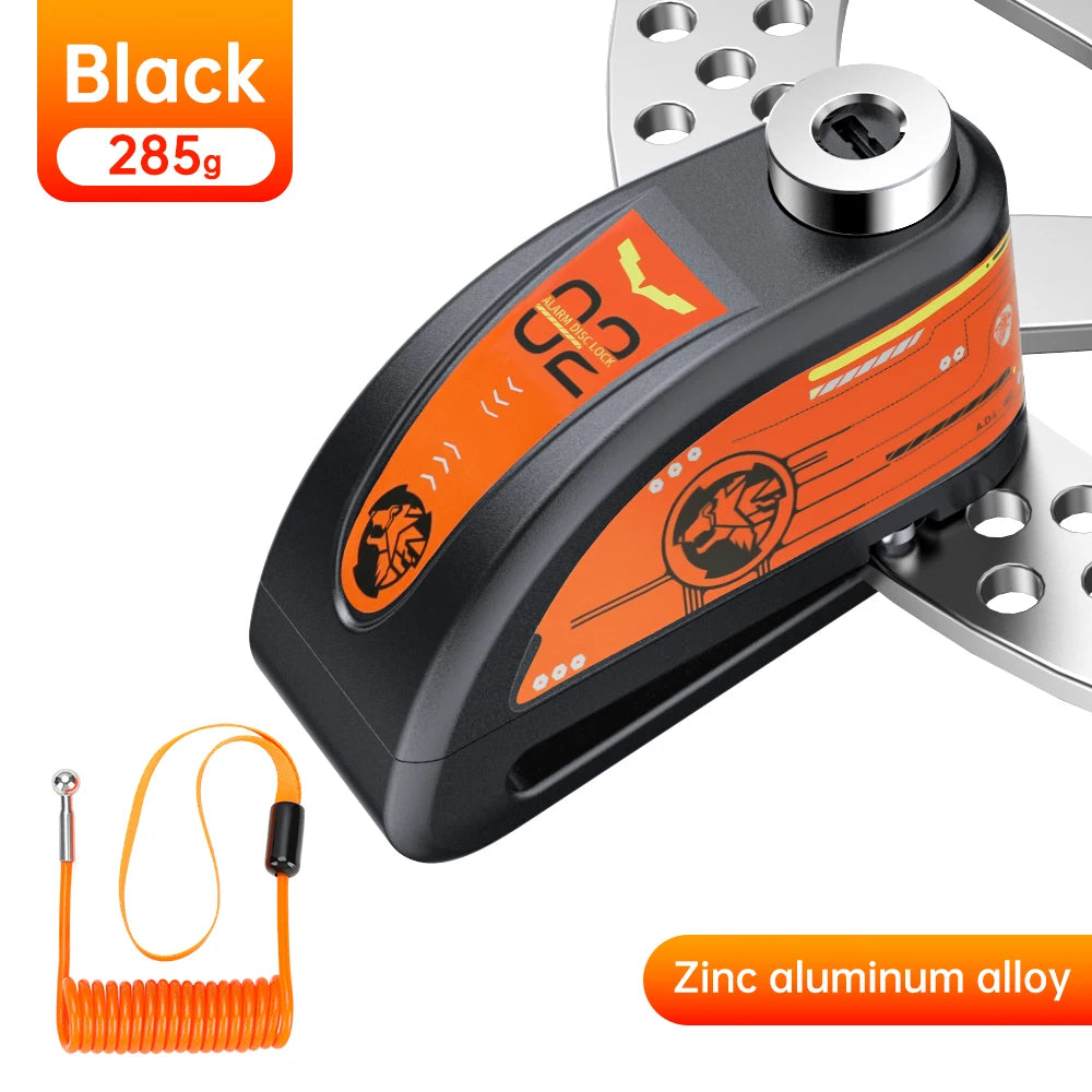 Universal Motorcycle Disc Brake Lock With Audible Security Alarm