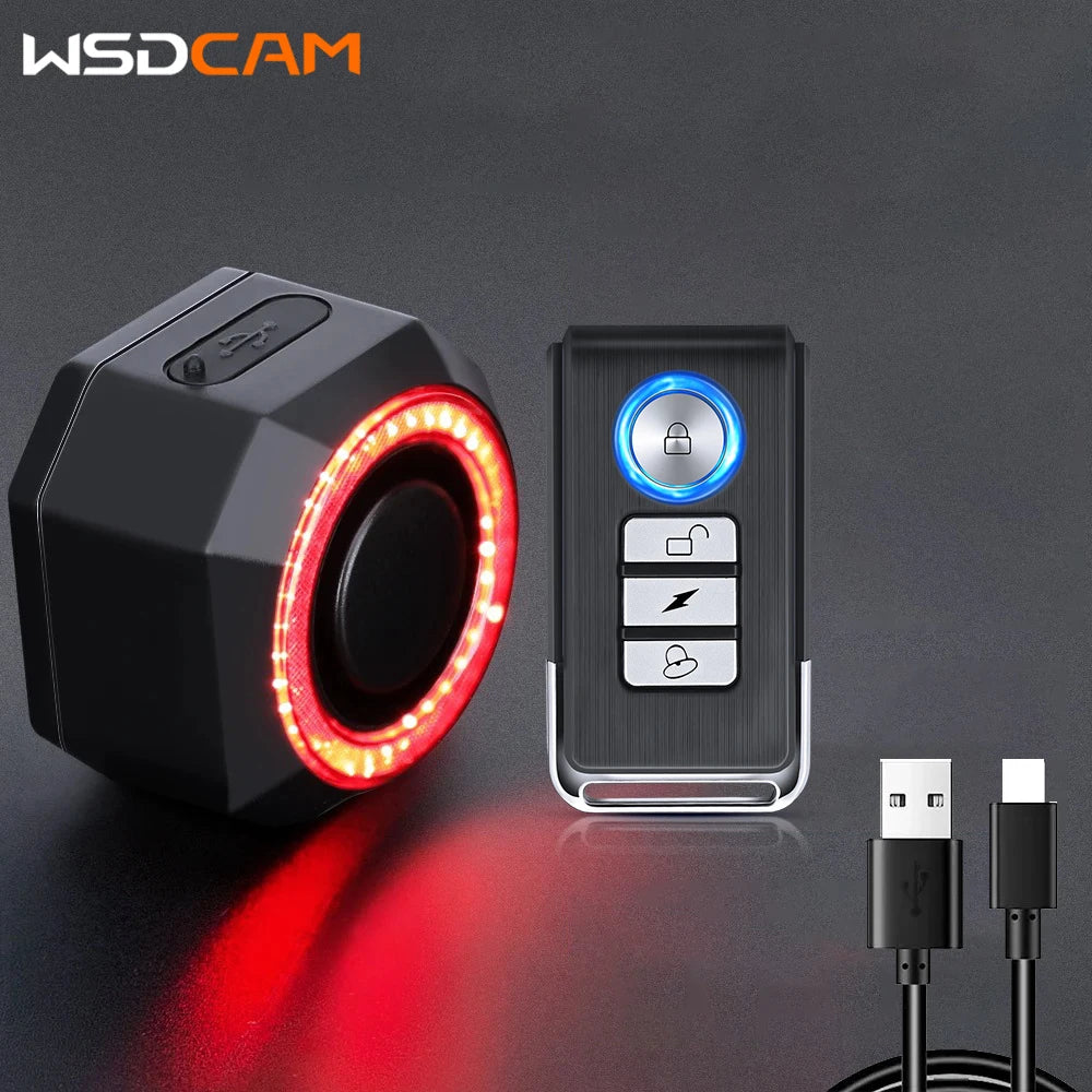 Wsdcam Smart Brake Sensing Bicycle Taillight With Remote Alarm System