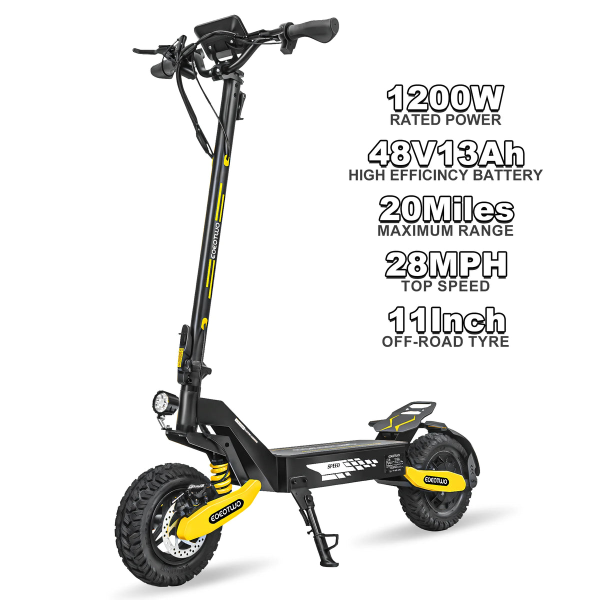 Eoeotwo 1200W Foldable Off Road Electric Scooter With Long Range