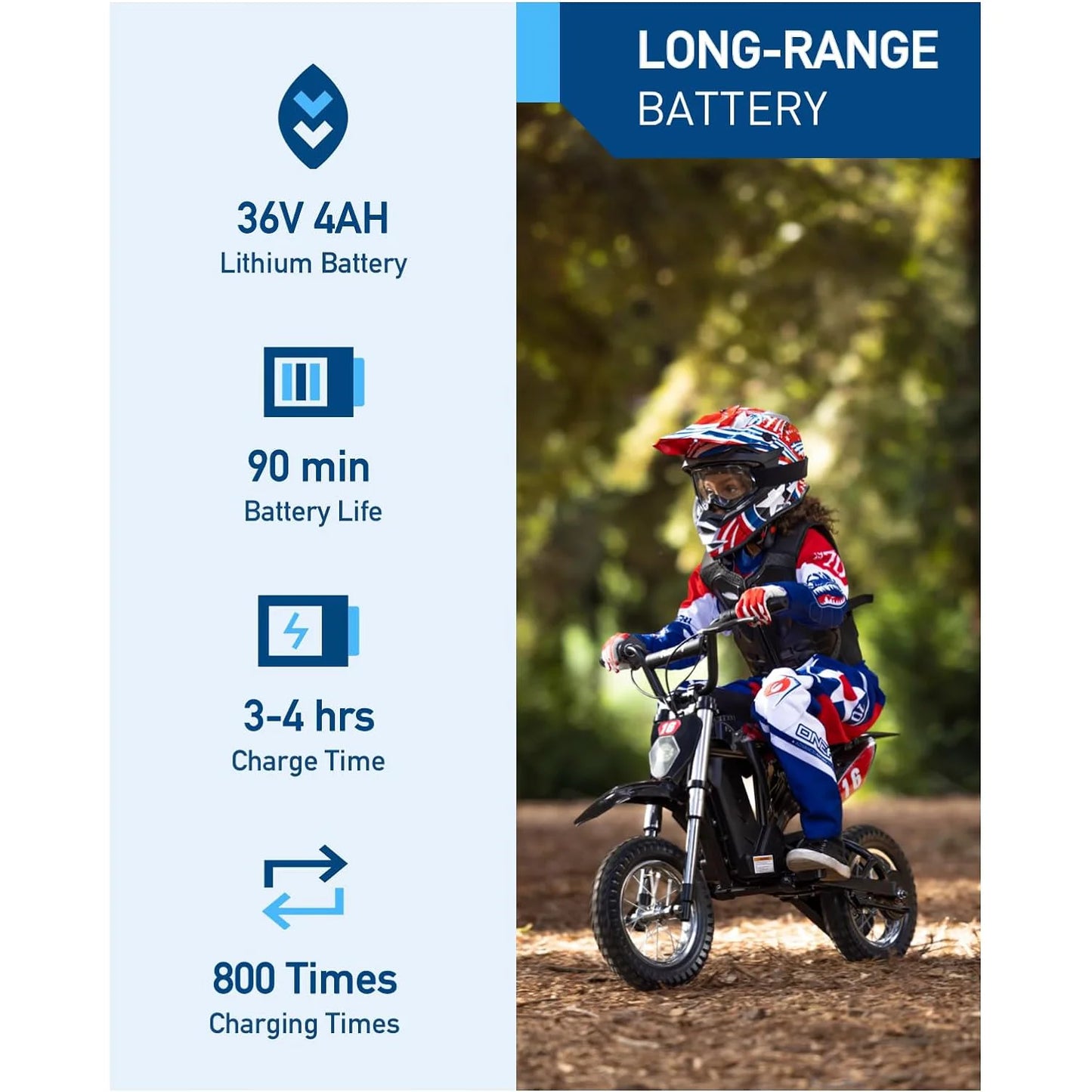 Hiboy 300W Electric Dirtbike For Kids Featuring Extended Runtime