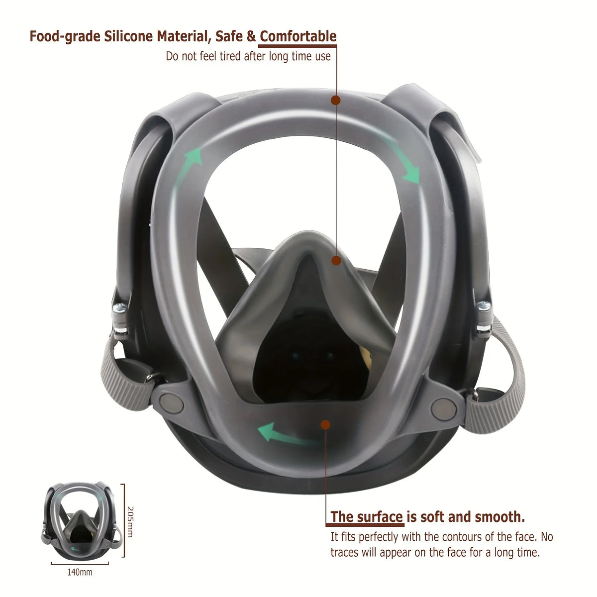 6800 Full Face Gas Mask Reusable Paint Sprayer Chemical Respirator