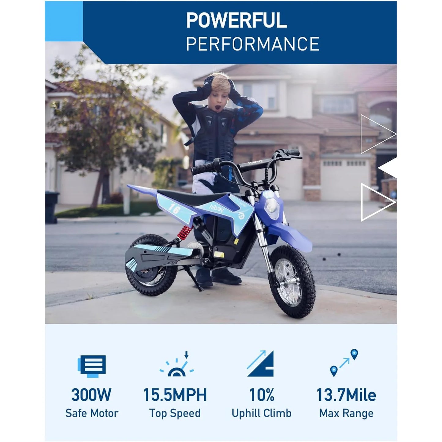 Hiboy 300W Electric Dirtbike For Kids Featuring Extended Runtime