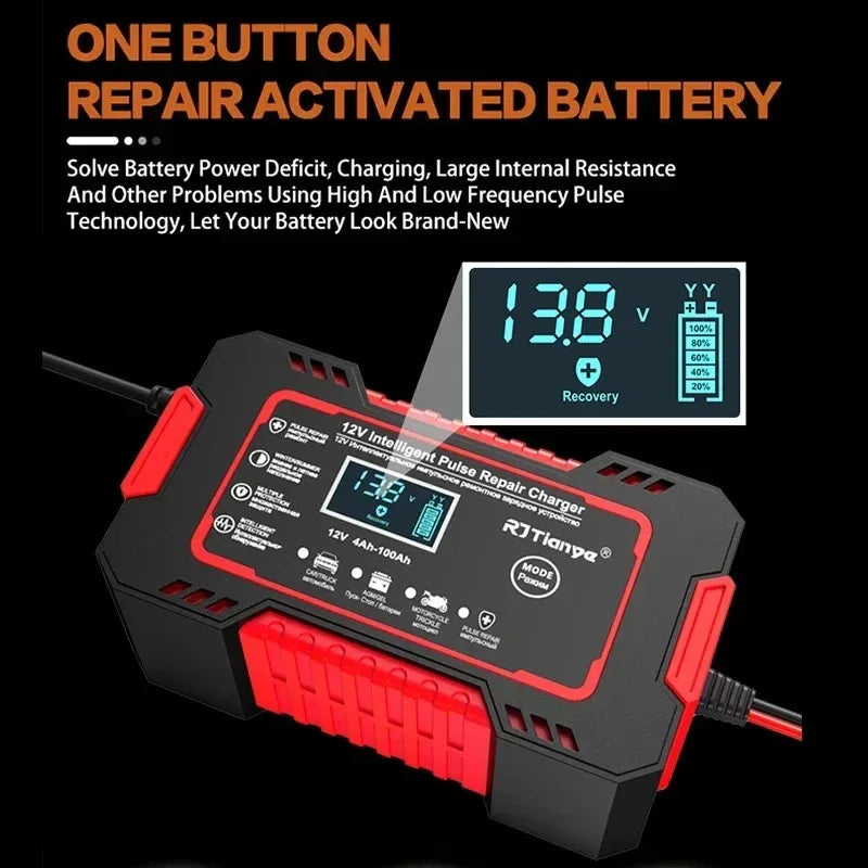 EAFC 12V 6A Touch Screen Lead Acid LCD Battery Charger